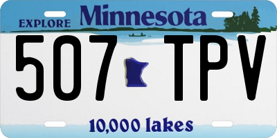 MN license plate 507TPV