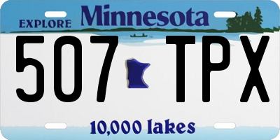 MN license plate 507TPX