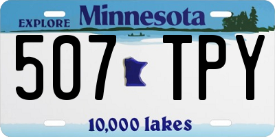 MN license plate 507TPY
