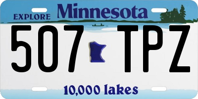 MN license plate 507TPZ