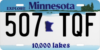 MN license plate 507TQF