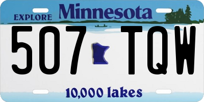 MN license plate 507TQW