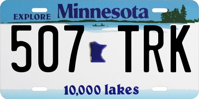 MN license plate 507TRK