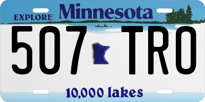 MN license plate 507TRO