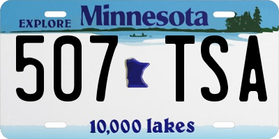 MN license plate 507TSA