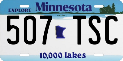 MN license plate 507TSC