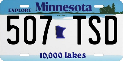 MN license plate 507TSD