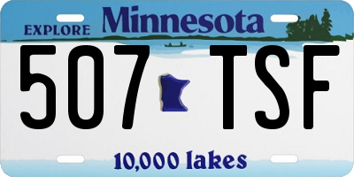 MN license plate 507TSF