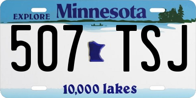 MN license plate 507TSJ