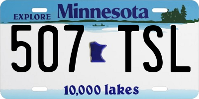 MN license plate 507TSL