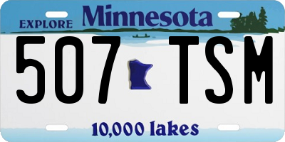 MN license plate 507TSM