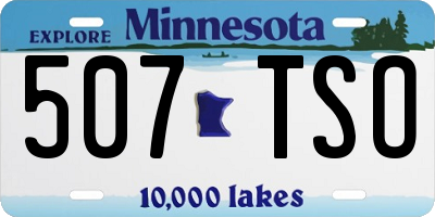 MN license plate 507TSO