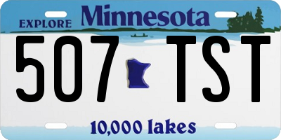 MN license plate 507TST
