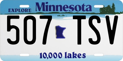 MN license plate 507TSV