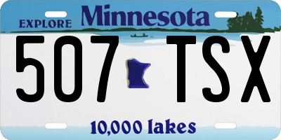 MN license plate 507TSX