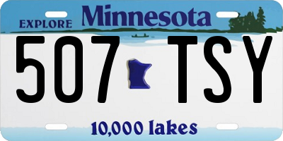 MN license plate 507TSY