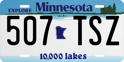 MN license plate 507TSZ