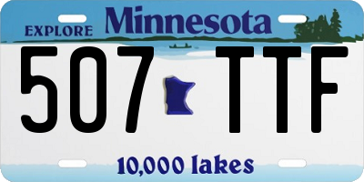 MN license plate 507TTF