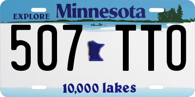 MN license plate 507TTO