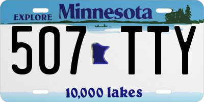 MN license plate 507TTY