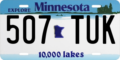 MN license plate 507TUK
