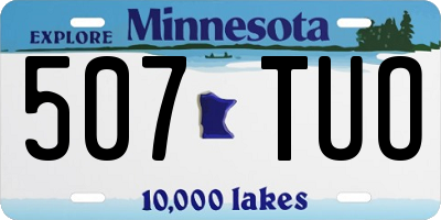 MN license plate 507TUO
