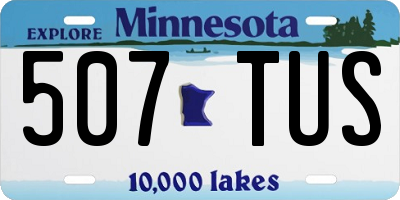 MN license plate 507TUS