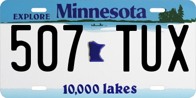 MN license plate 507TUX