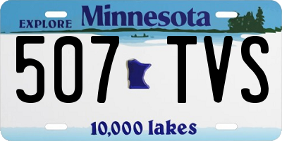 MN license plate 507TVS