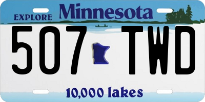 MN license plate 507TWD