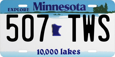 MN license plate 507TWS