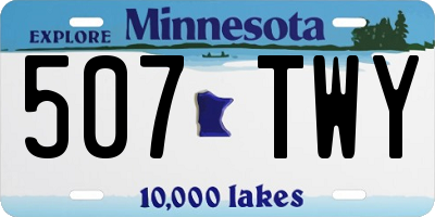 MN license plate 507TWY