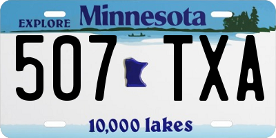 MN license plate 507TXA