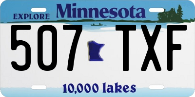 MN license plate 507TXF