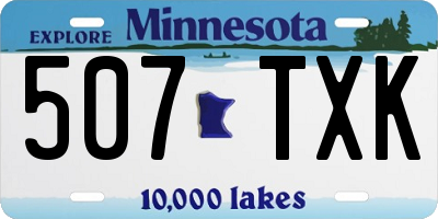 MN license plate 507TXK