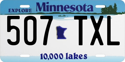 MN license plate 507TXL