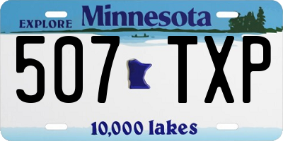MN license plate 507TXP