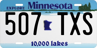 MN license plate 507TXS