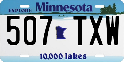 MN license plate 507TXW