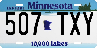 MN license plate 507TXY