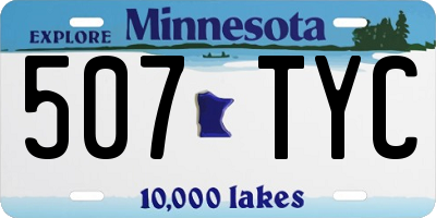 MN license plate 507TYC