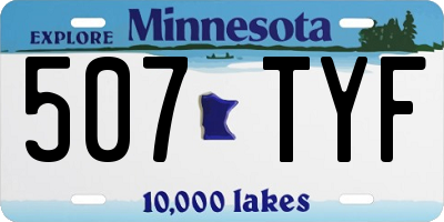 MN license plate 507TYF