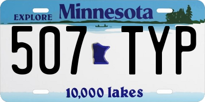 MN license plate 507TYP