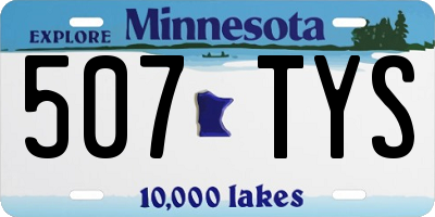 MN license plate 507TYS