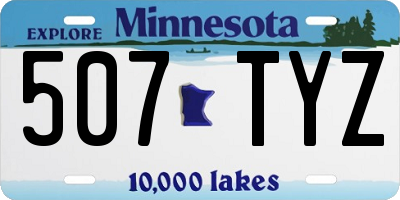 MN license plate 507TYZ