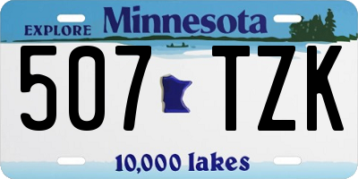 MN license plate 507TZK