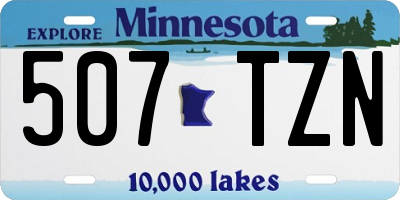 MN license plate 507TZN