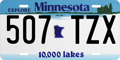 MN license plate 507TZX