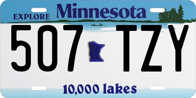MN license plate 507TZY