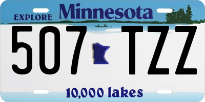 MN license plate 507TZZ